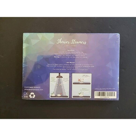 Shower Steamers by Cleverfy 6 Aromatherapy Fizzies with Essential Oils NEW - Picture 2 of 4
